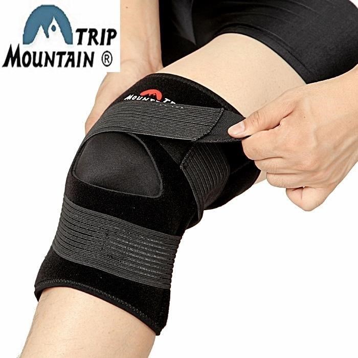 山行Mountain Trip 專業加強型護膝M715(二根金屬彈簧條和加強帶,中央開洞)