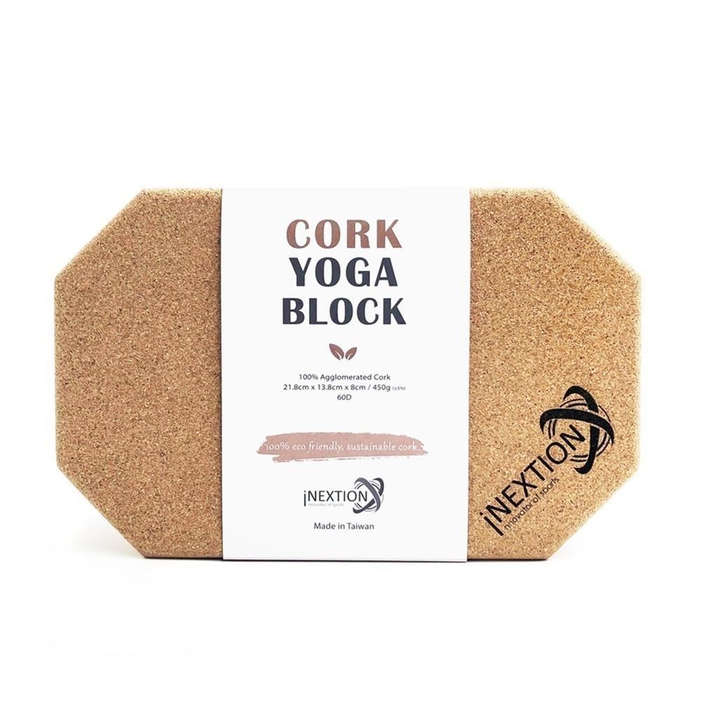 【INEXTION】Cork Yoga Block 羽量級八角軟木磚 60D