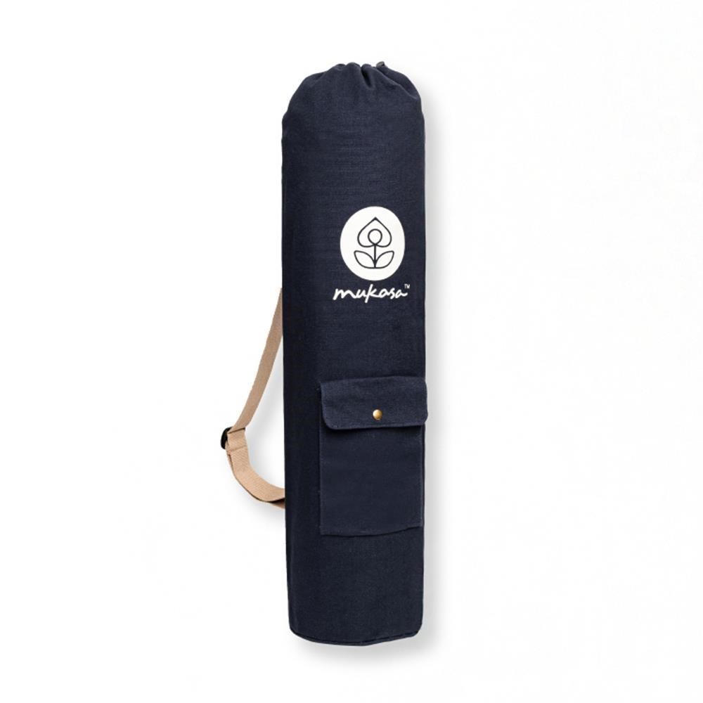 【Mukasa】瑜珈墊束口背袋 - 海軍藍 - MUK-21553