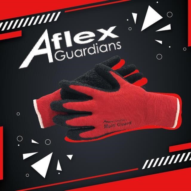 Aflex Guardians 雅飛格力 AG2691-防水防滑工程搬運手套紅色 5雙入