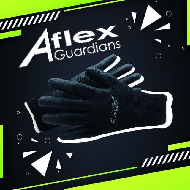 Aflex Guardians 雅飛格力 AG0121-輕巧透氣PU保護手套 黑色 5雙入