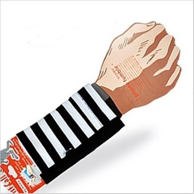 PCMAMA多用途運動手臂套手機套手腕袋手腕套Wrist Bag(黑白二道WC049)