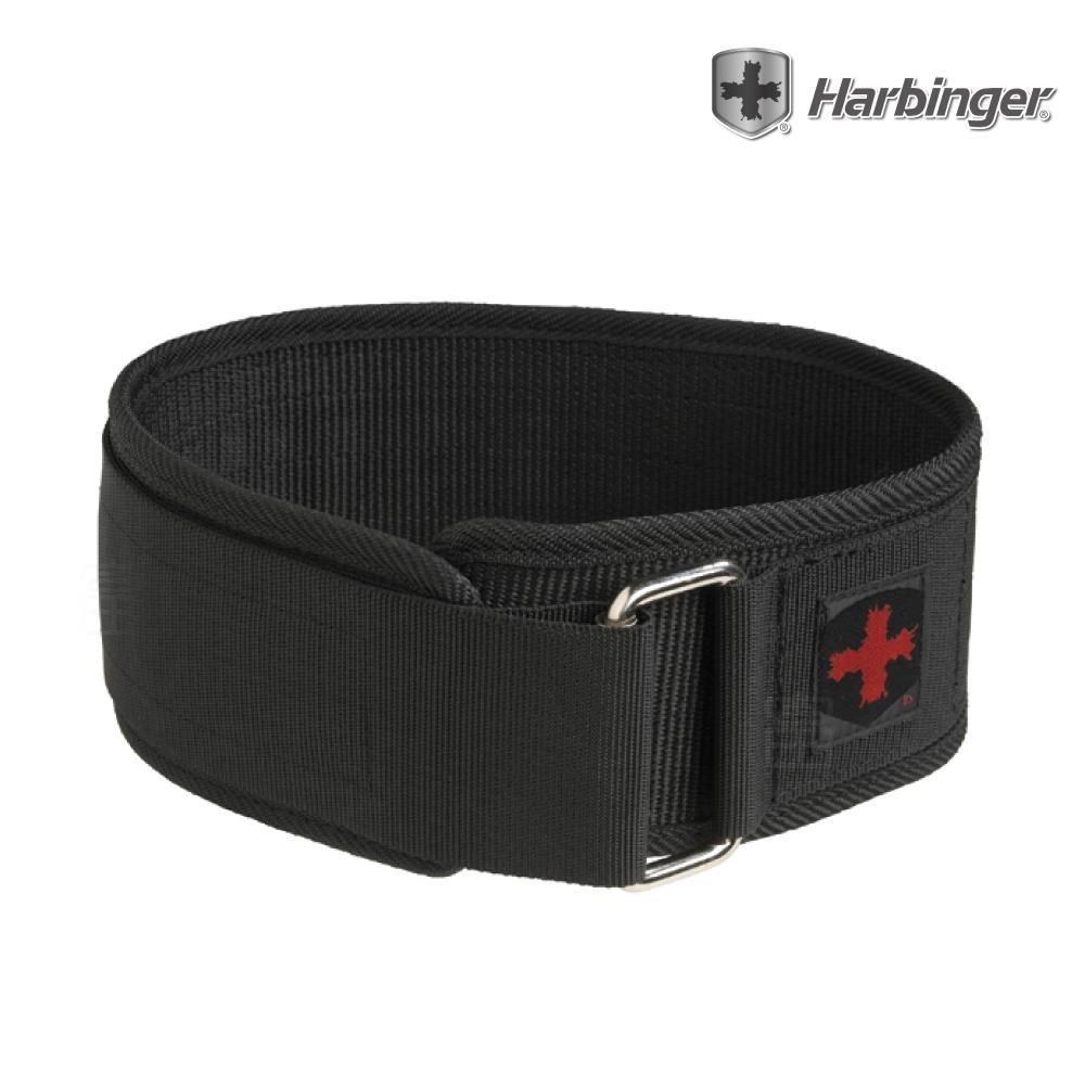 【harbinger】#243 男款 黑色 專業重訓/健身腰帶 4＂ nylon belt