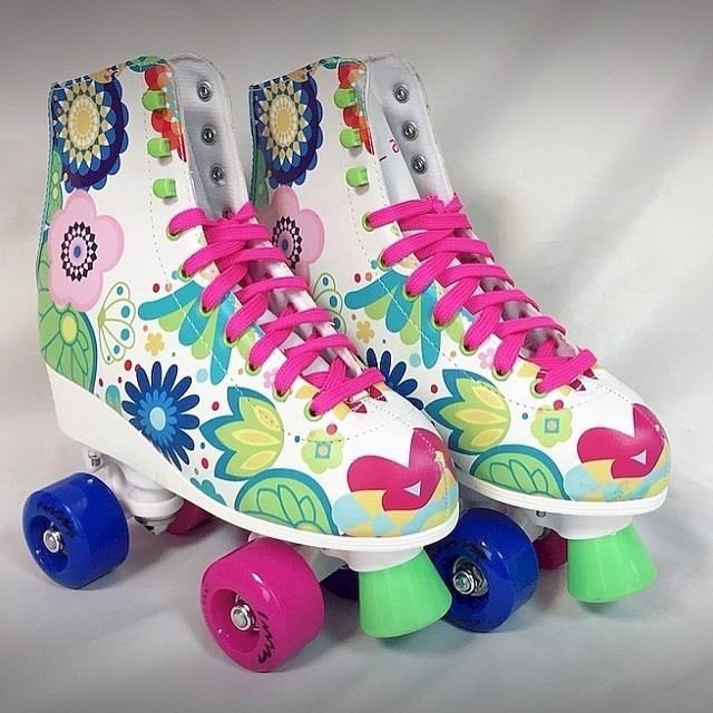 【英萊斯克InLask】流行復古系列 四輪溜冰鞋 (向日葵印花)