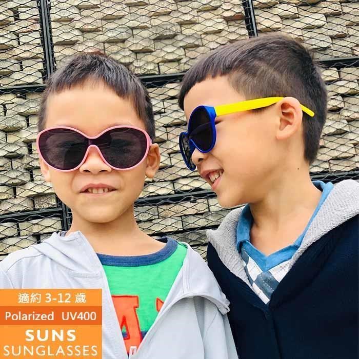 【SUNS】兒童偏光太陽眼鏡 蝴蝶雙框TR偏光墨鏡 抗UV(19742)