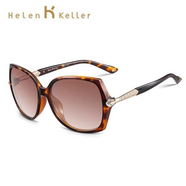【SUNS】Helen Keller時尚偏光墨鏡 皇家水鑽權杖款迷幻棕 抗UV(H8303-P09)