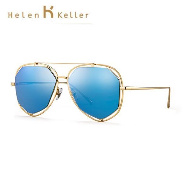 【SUNS】Helen Keller時尚美學偏光墨鏡 飛行員鏡框 抗UV(H8607 HD22)