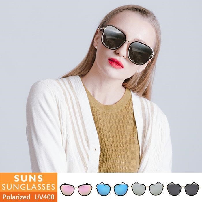 【SUNS】韓版時尚水銀大框 偏光墨鏡/太陽眼鏡 抗UV(31723)