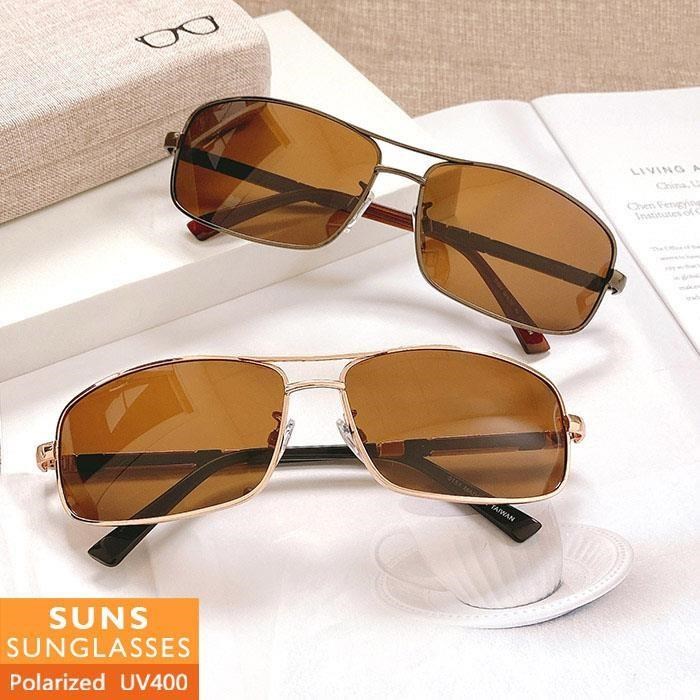 【SUNS】男士金屬方框駕駛偏光墨鏡/太陽眼鏡 抗UV(51551)