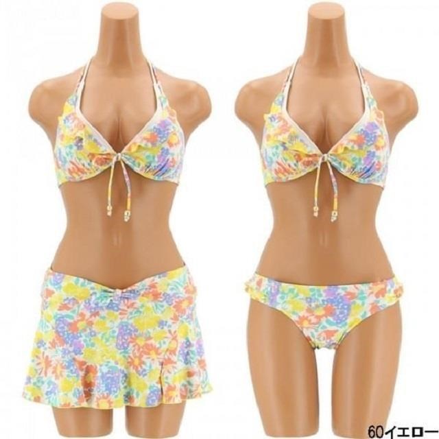 【漾著】日本Ai泳裝Sontag桑塔格鋼圈 +短裙 3件式(黃色)