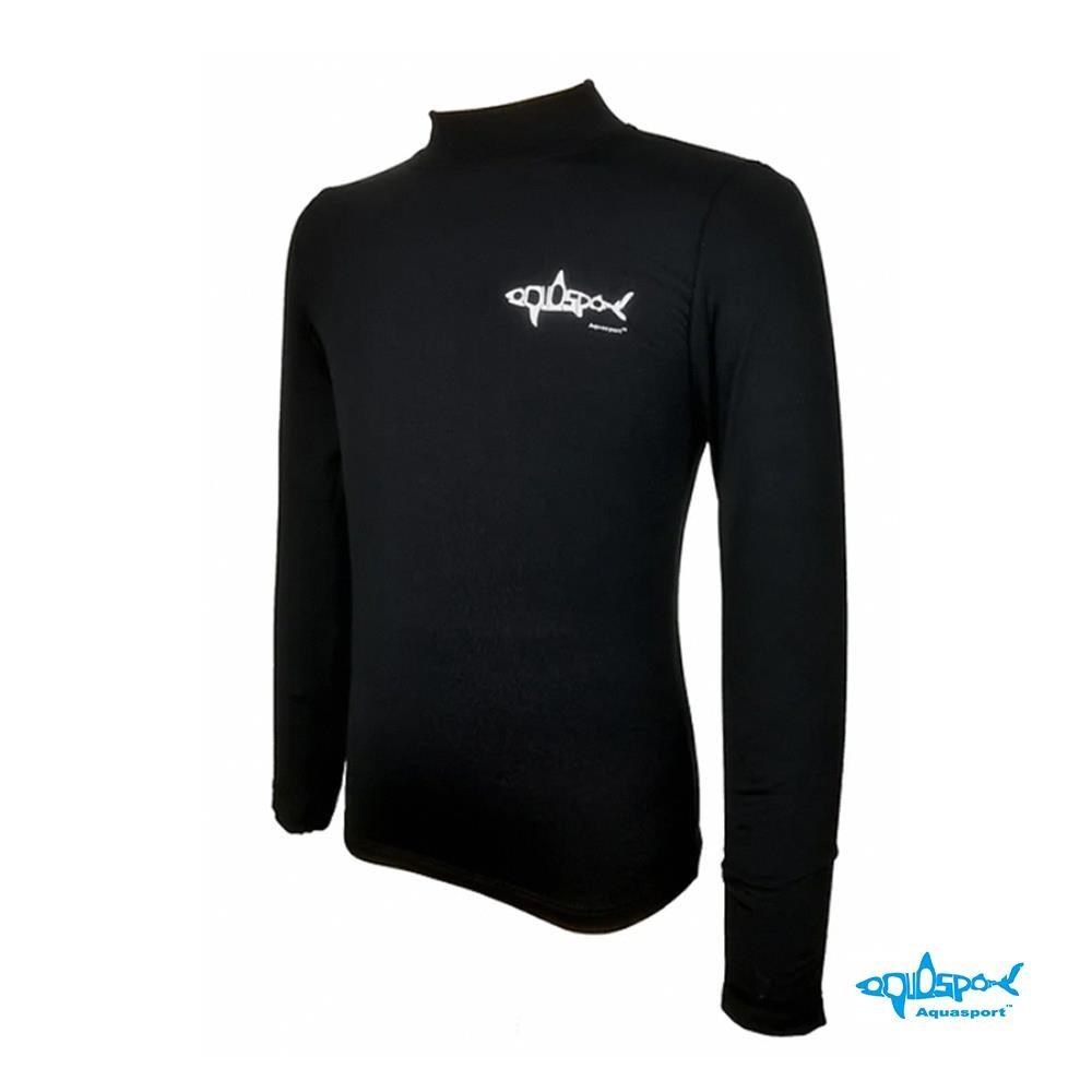 Aquasport 星空黑0.8mm長袖防曬保暖上衣