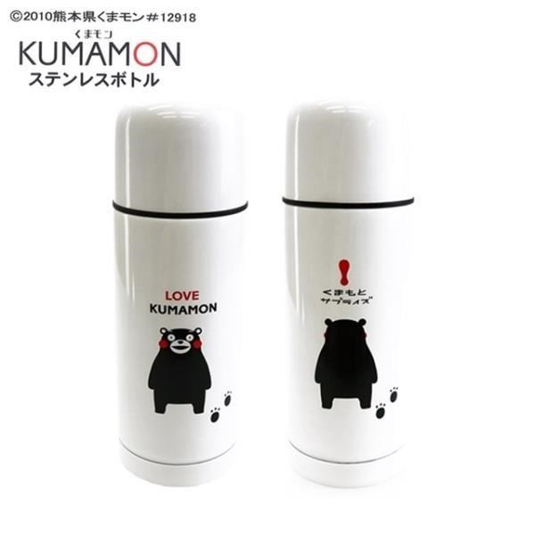 日本熊本熊KUMAMON真空保溫瓶350毫升K12918熊本熊真空斷熱保溫杯保冷杯保溫罐350ml
