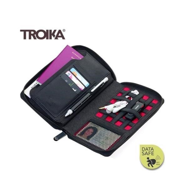 德國TROIKA防RFID-NFC信用卡防盜包旅行包TRV90/DG防感應護照包防感應錢包防盜刷包