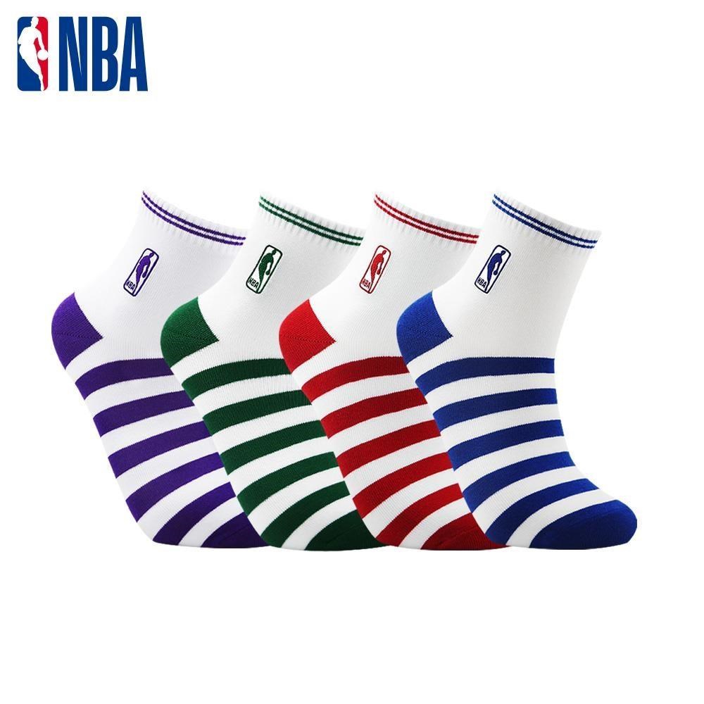 NBA條紋基本刺繡短襪