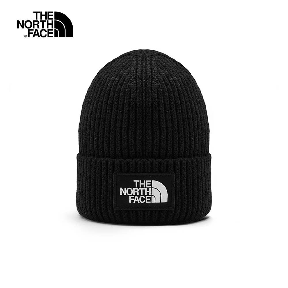 The North Face北面男女款黑色保暖針織毛帽｜3FJXJK3