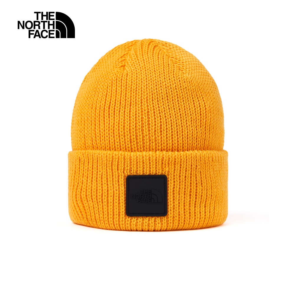 The North Face北面男女款黃色舒適保暖品牌LOGO休閒毛帽｜55KC56P