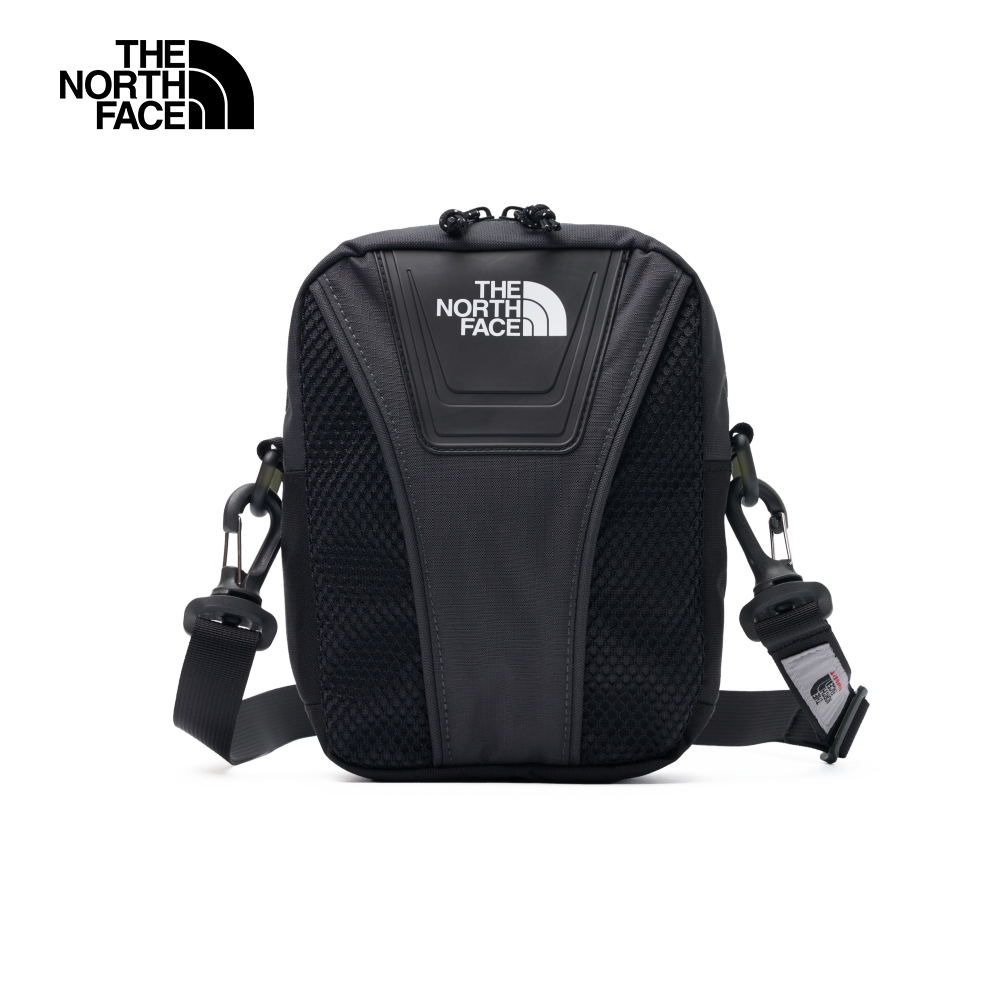 The North Face北面男女款黑色防潑水可調節腰帶休閒單肩包｜87GFKT0