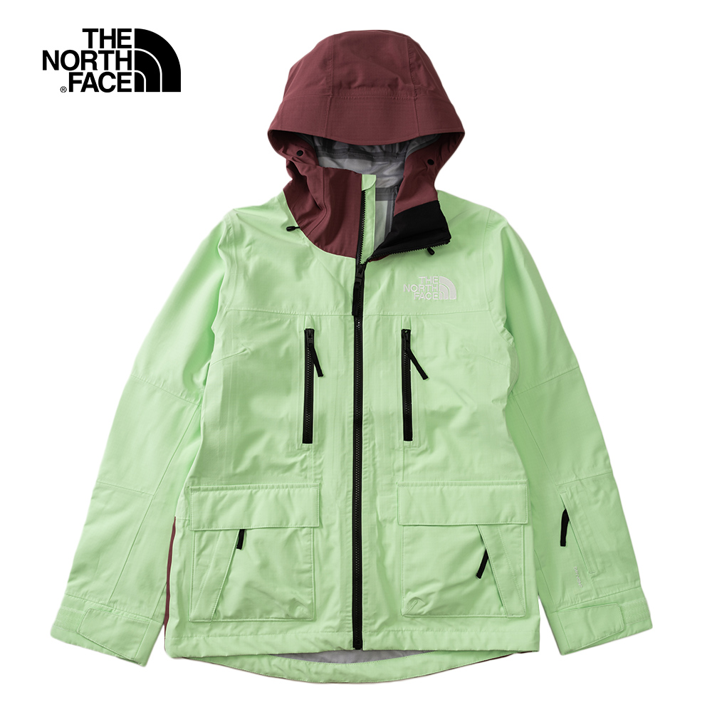 The North Face北面女款綠色防水透氣多口袋衝鋒衣｜5G9H825