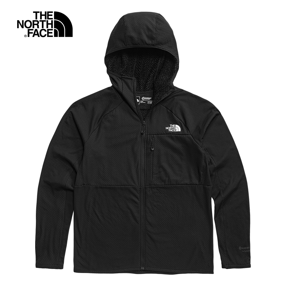 The North Face北面男款黑色舒適保暖戶外連帽外套｜5J7SJK3