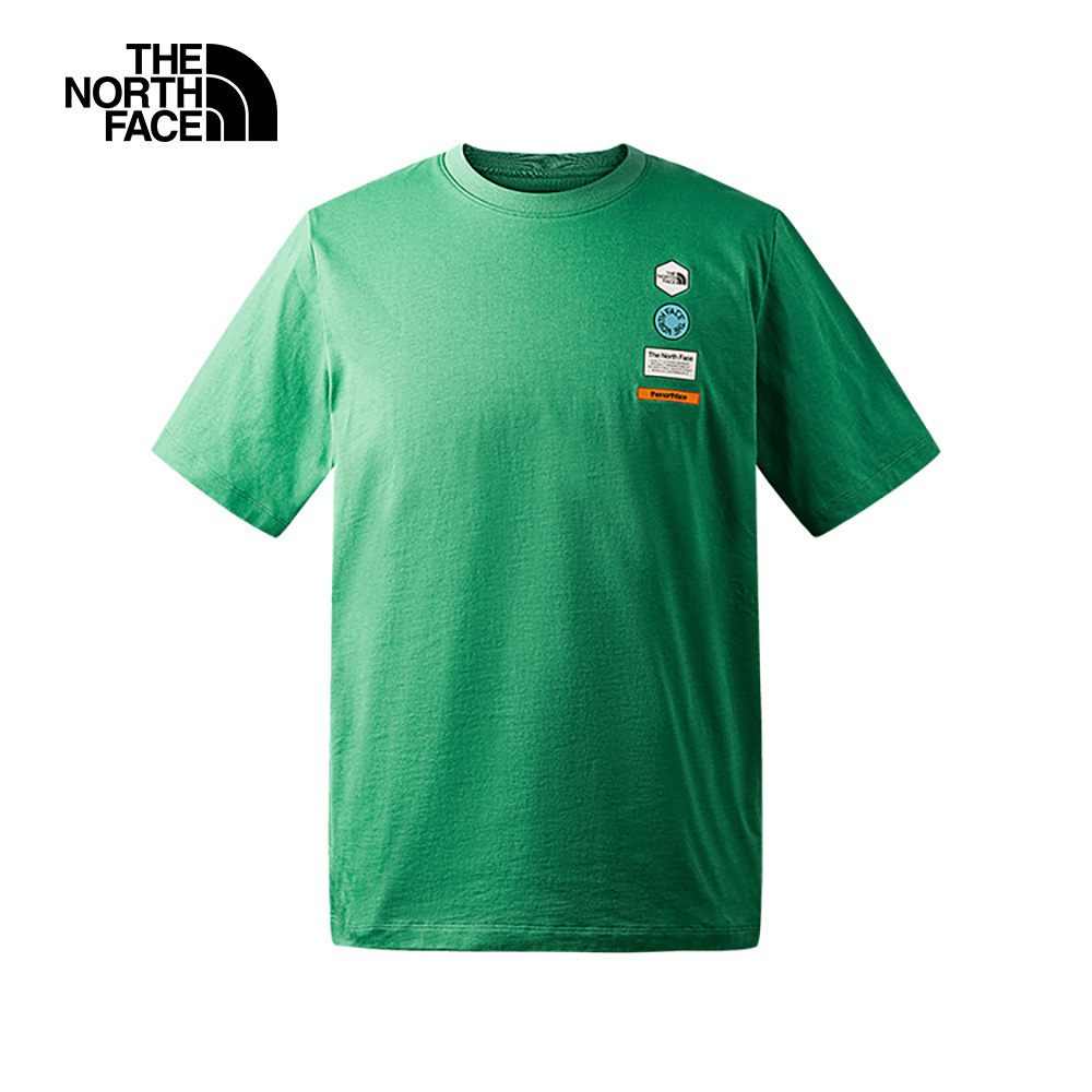 The North Face北面男款綠色純棉潮流多款LOGO印花短袖T恤｜88BUN11