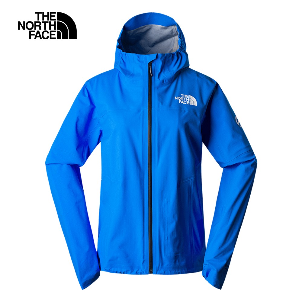 The North Face北面女款藍色防水透氣可打包連帽衝鋒衣｜7ZTXI0K