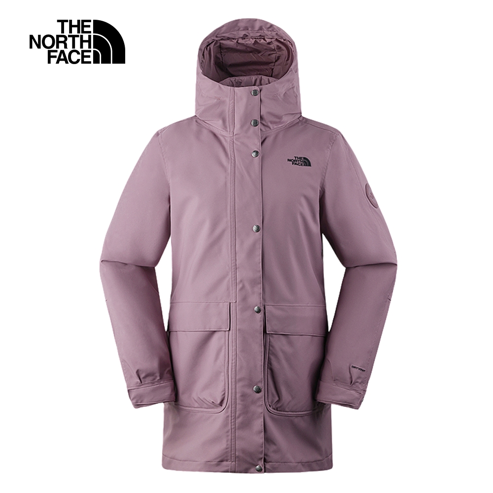 The North Face北面女款紫色防水透氣保暖連帽三合一外套｜81S5LUO