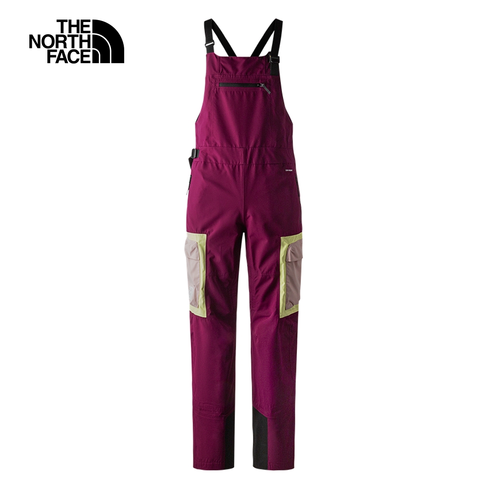 The North Face北面女款紫紅色防水透氣可調節彈力背帶衝鋒褲｜82VXI0H