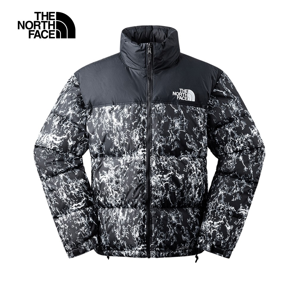 【經典ICON】The North Face北面男款黑白色防潑水保暖舒適可調節收納可打包連帽羽絨外套｜3C8DOVW