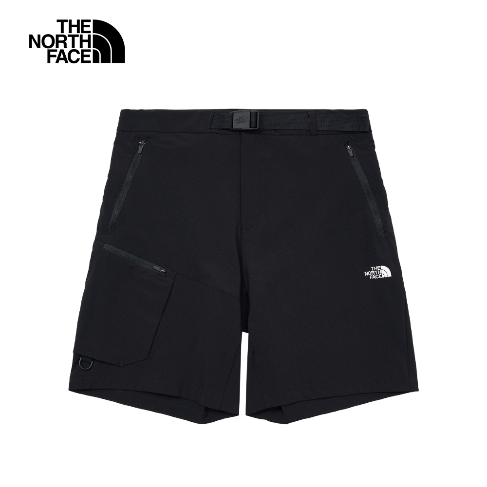 The North Face北面男款黑色吸濕排汗涼感透氣休閒短褲｜87W4JK3