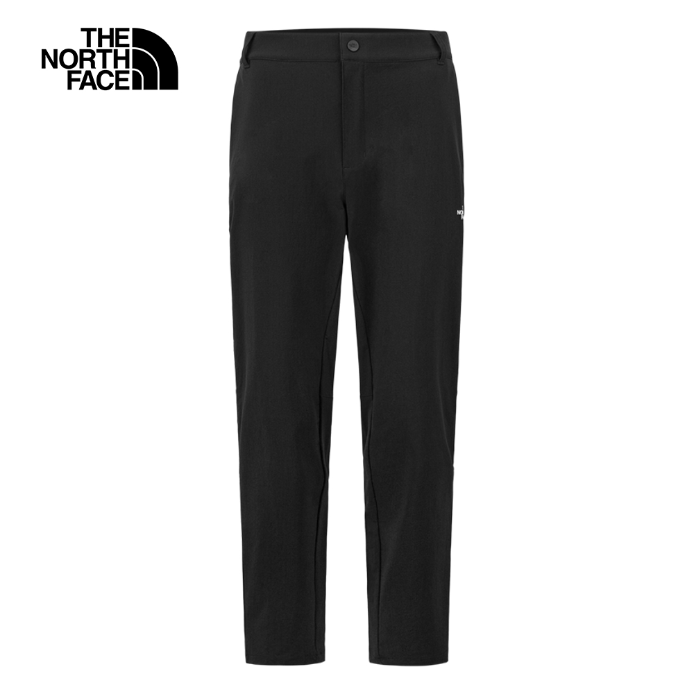 The North Face北面男款黑色防潑水舒適品牌LOGO休閒長褲｜83OO4H0
