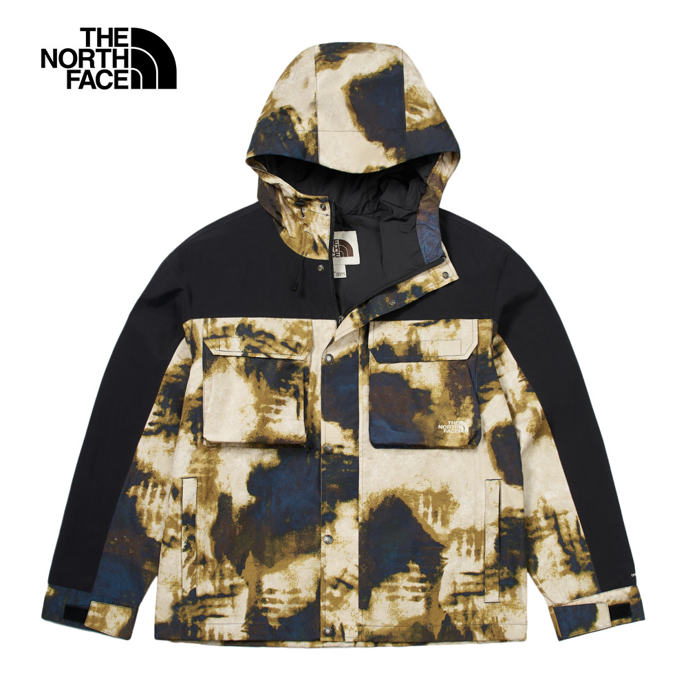 The North Face北面男款綠色防水透氣連帽衝鋒衣｜83UQ5WO