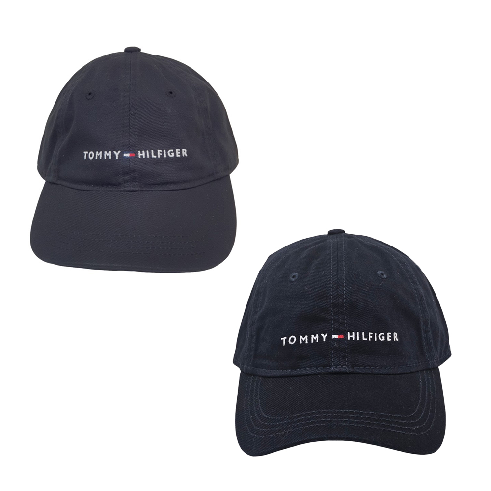 美國品牌 Tommy Hilfiger刺繡字體帽 老帽 棒球帽 （後鐵扣式）