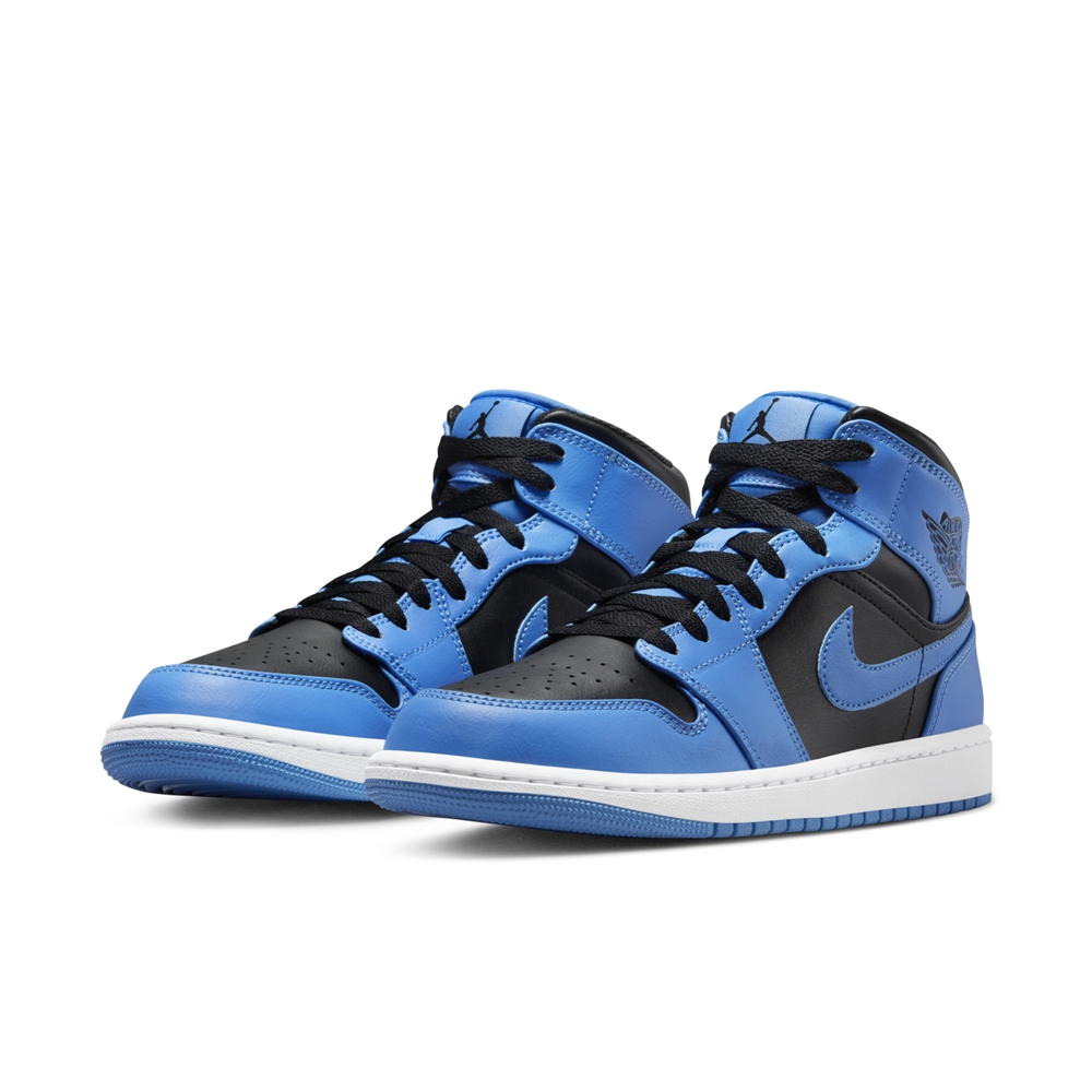 【NIKE】AIR JORDAN 1 MID 男鞋 籃球鞋 藍黑-DQ8426401