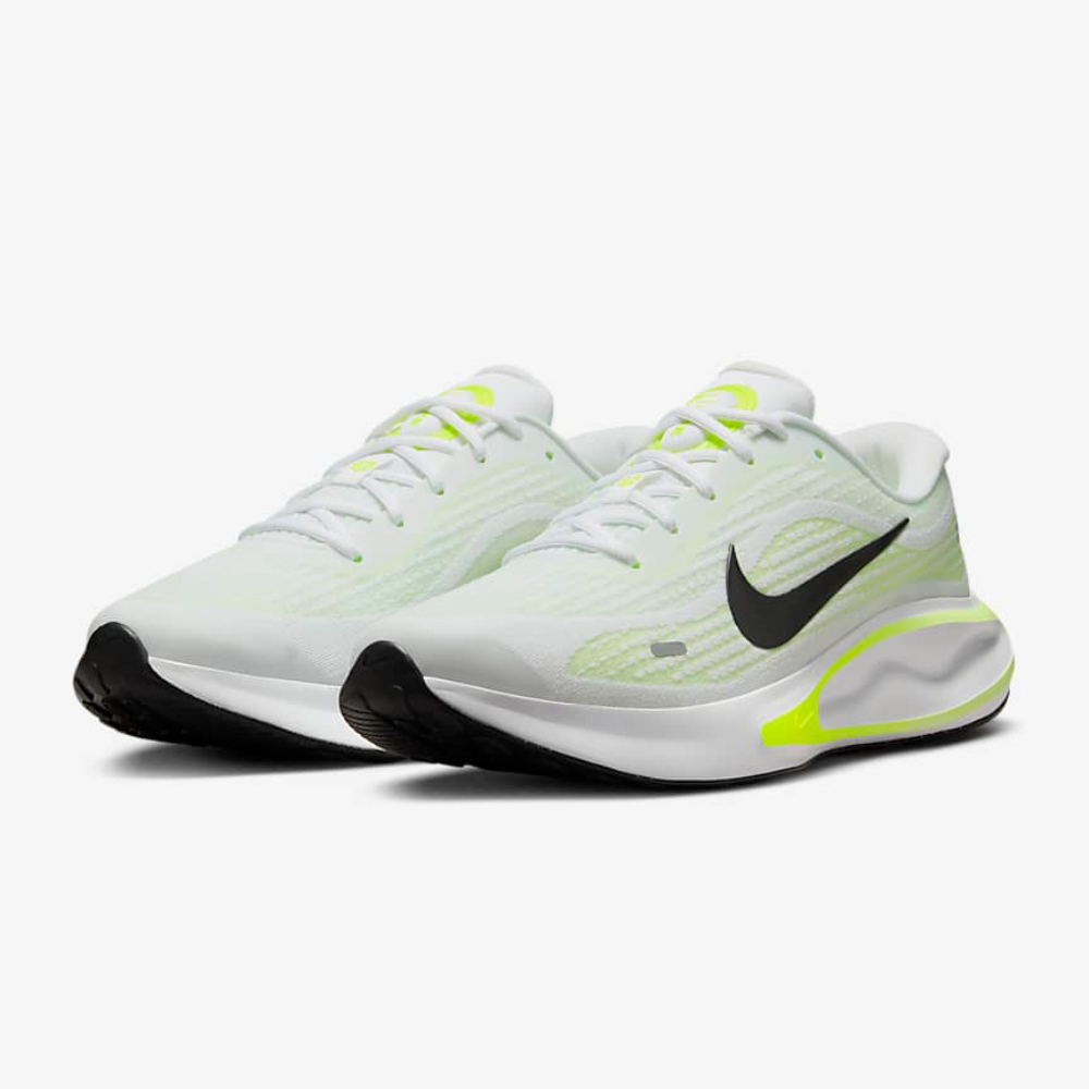 【NIKE】NIKE JOURNEY RUN 男鞋 跑步鞋 白 螢光綠-FN0228700