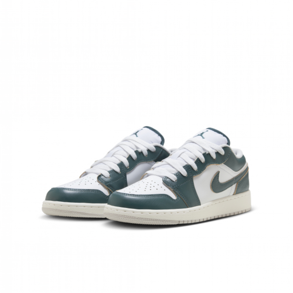 【NIKE】AIR JORDAN 1 LOW SE GS 童鞋 大童 女鞋 籃球鞋 白綠-FQ8041300