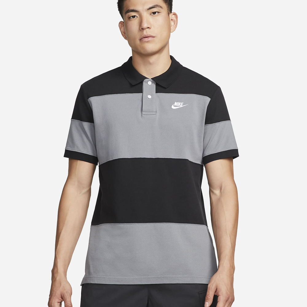 【NIKE】AS M NSW SPE POLO MATCHUP NVLT 短袖POLO 男 黑灰-DM6951010