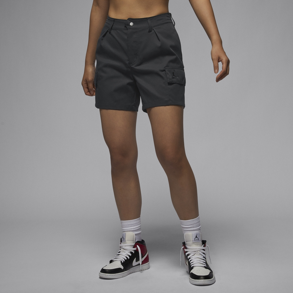 【NIKE】AS W J CHICAGO SHORT 女 短褲 灰 黑-FN5682045