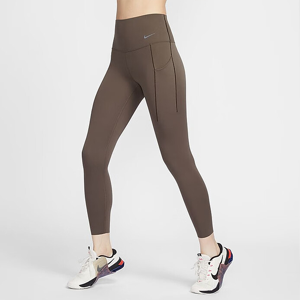 【NIKE】AS W NK DF UNIVERSA HR 7/8 TGH 女 緊身長褲 咖啡色-DQ5898004