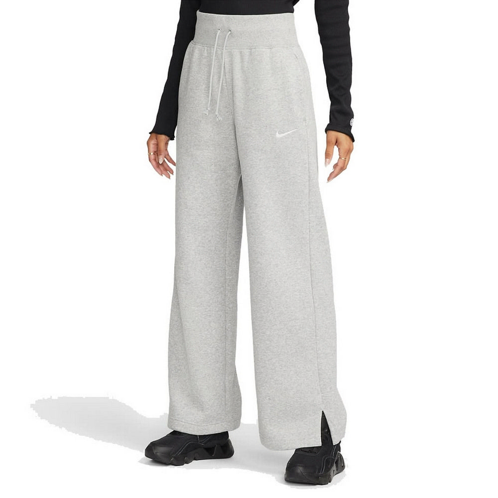 【NIKE】AS W NSW PHNX FLC HR PNT WIDE 女 長褲 灰色 寬褲 棉褲-DQ5616063