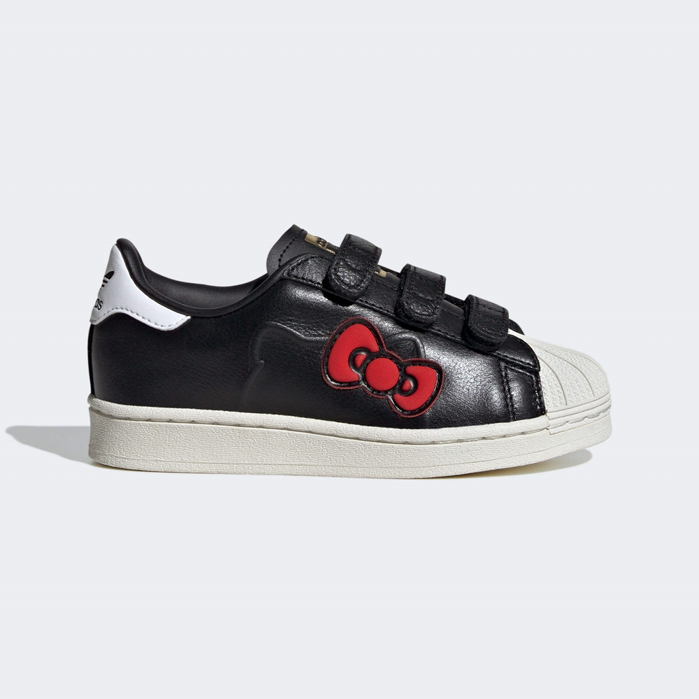 【ADIDAS】SUPERSTAR CF C 休閒鞋 中大童 童鞋 女鞋 Hello Kitty 黑紅色-IG6996