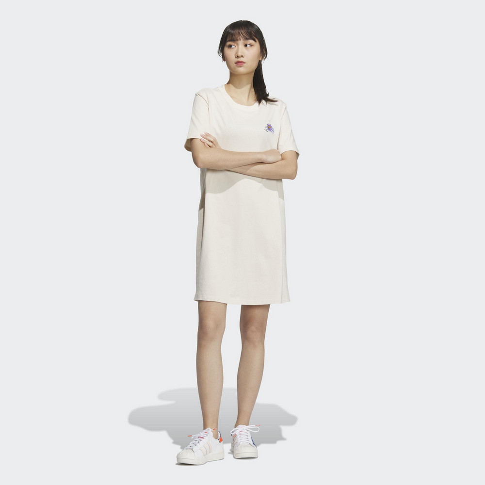 【ADIDAS】SUMMER DRESS 春夏洋裝 連身洋裝 女 白色-IK8637