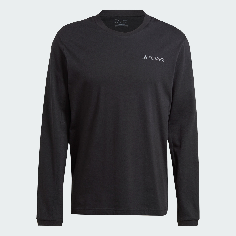 【ADIDAS】XPL LOGO LS 長袖上衣 男 黑色-IN4615