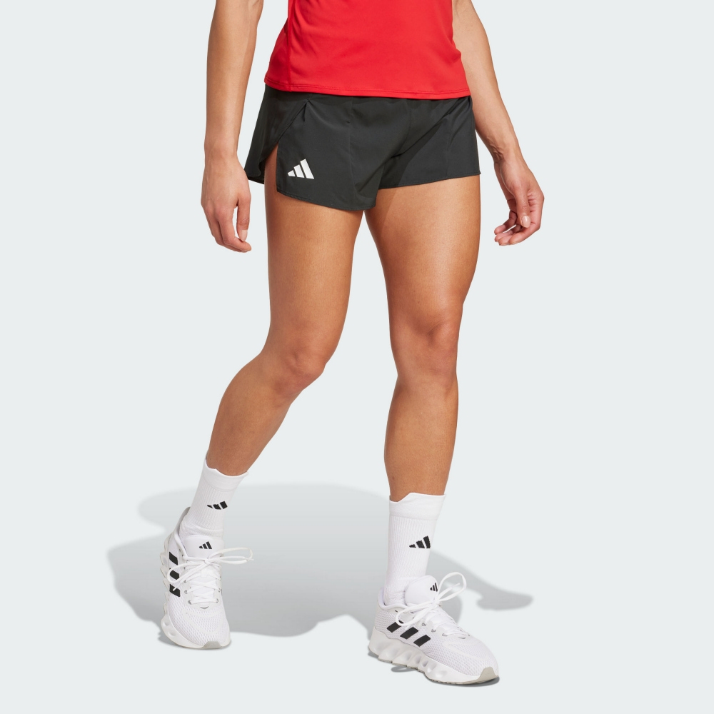【ADIDAS】ADIZERO E SPLIT 短褲 女 黑色-IM8583