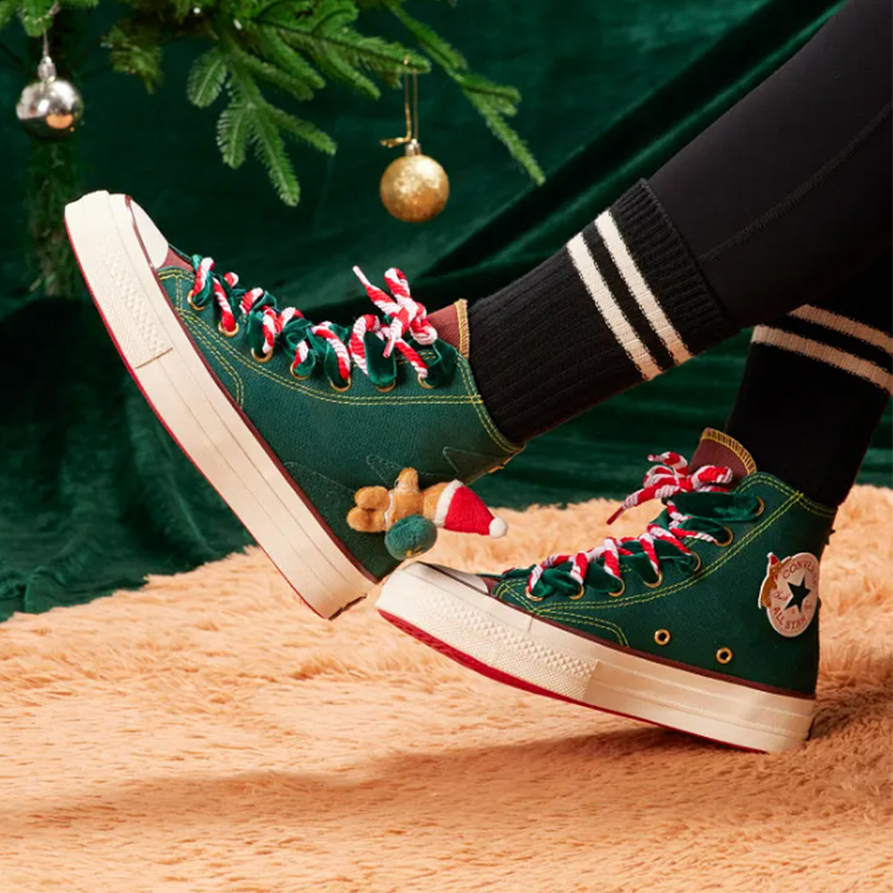 【CONVERSE】CHUCK 70 1970 HI 高筒 休閒鞋 男鞋 女鞋 聖誕款 綠色-A07978C