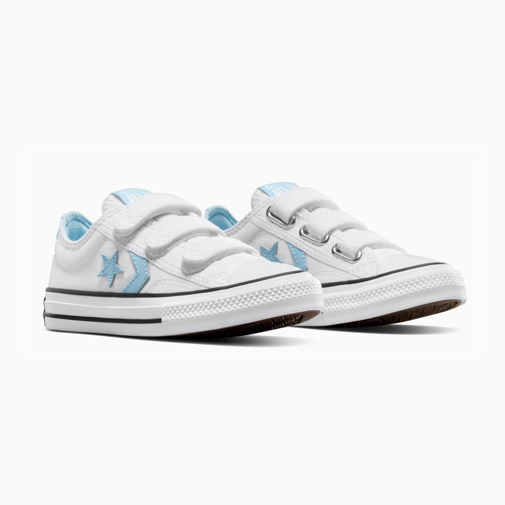【converse】star player 76 3v ox 低筒 休閒鞋 童鞋 中童鞋 大童鞋 白藍-a07410c