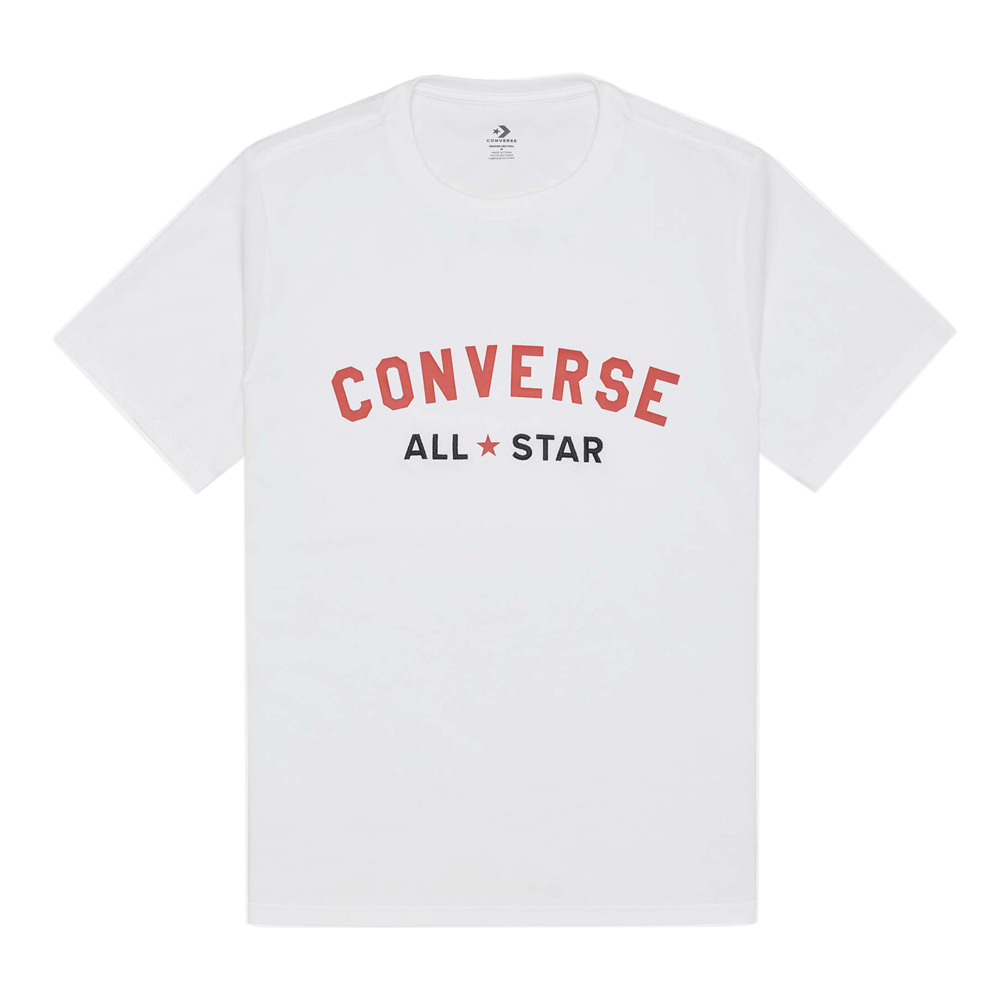 【CONVERSE】ALL STAR LOGO PRINTED TEE 短袖上衣 男女 白色-10023844-A01