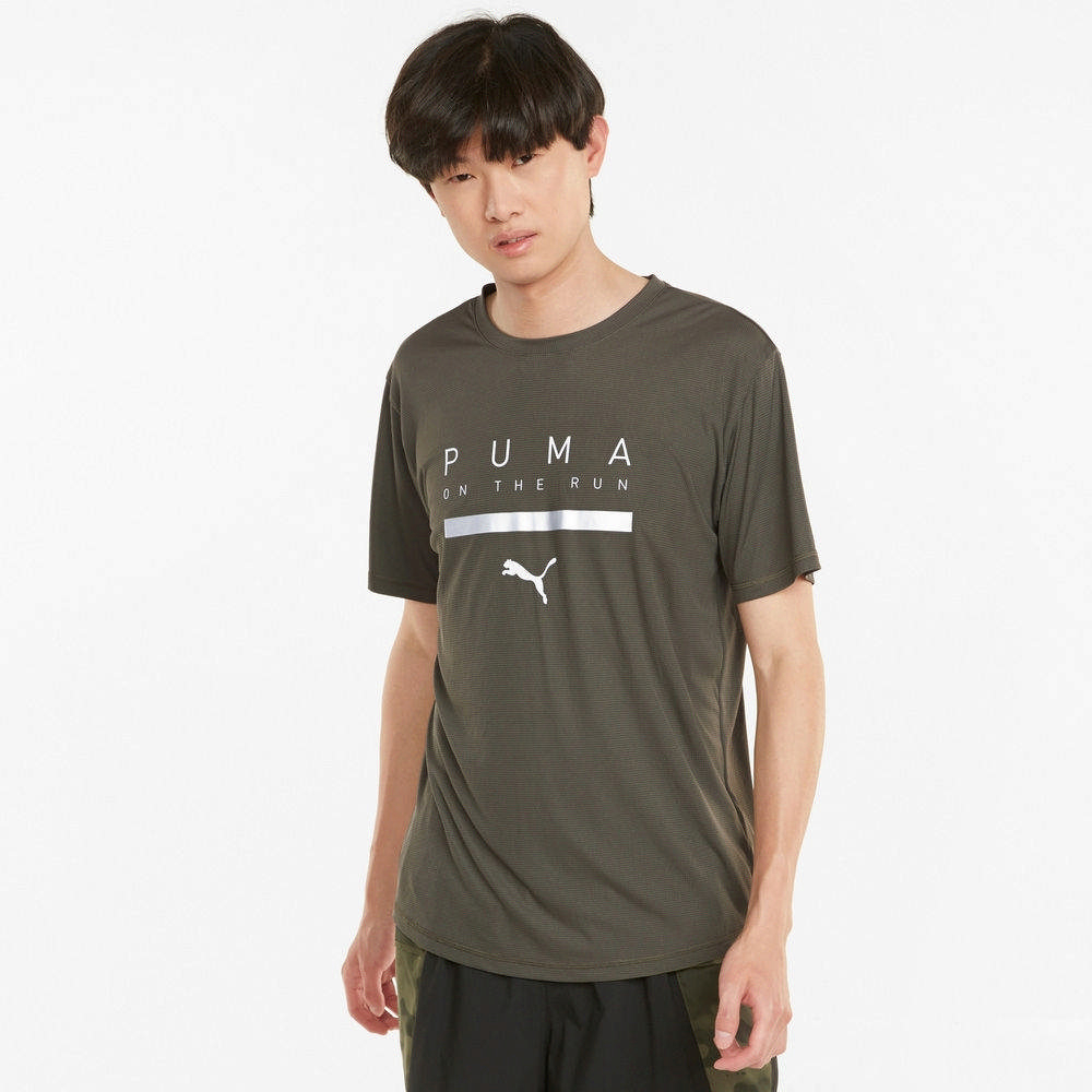 【PUMA】男 慢跑系列Logo短袖T恤(M)-52085544