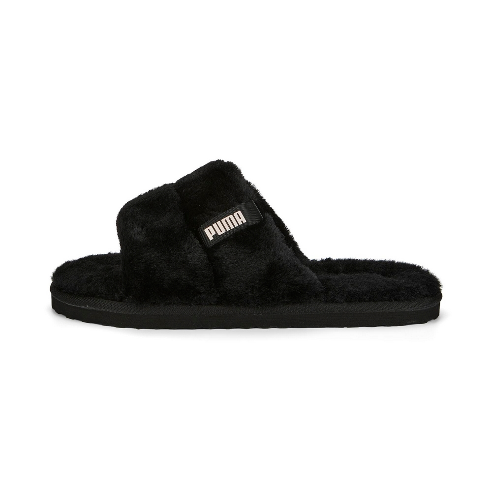 【PUMA】Puma Fluff Solo BX Slipper 女鞋 毛毛拖鞋 室內拖鞋 黑色-38752101