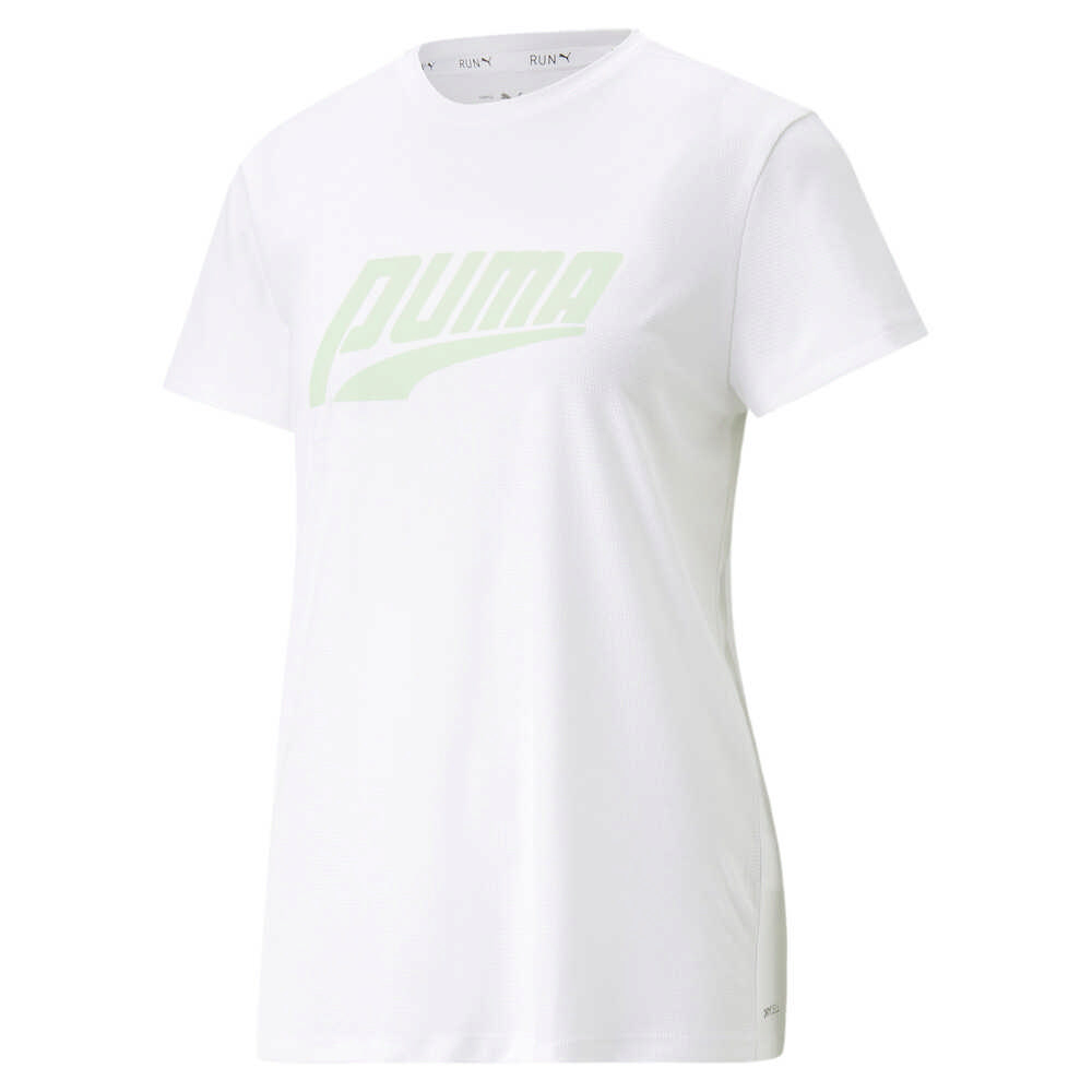 【PUMA】慢跑系列Logo短袖T恤 短袖上衣 女 白色-52326652