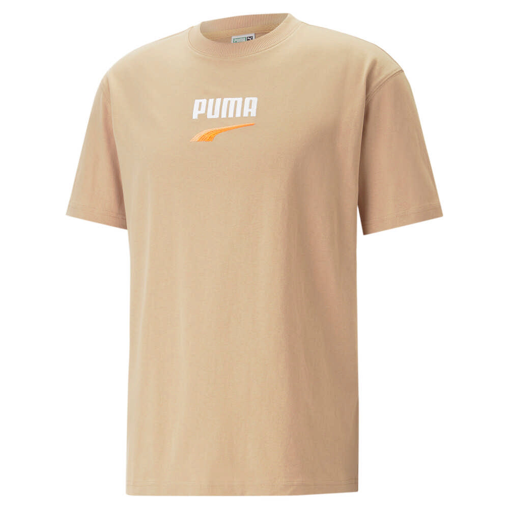 【PUMA】流行系列Downtown Logo短袖T恤 短袖上衣 男 奶茶色-53824889